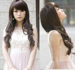 Free shipping++++Fashion Korean Women Sexy Cosplay Party Wig Full Long Wavy Wigs Hair New