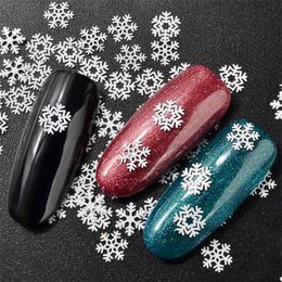 Nail Art Ornament Decals White Snowflake Thin Slim Christmas Snow flake Series free ship gift DHL 100