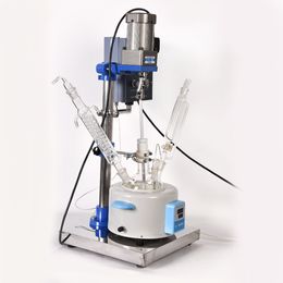 ZOIBKD Lab Supplies 1L Glass Reactor for a Variety Of Process Operations Dissolution Solids Product Floor Type Stainless-steel Laboratory Instrument