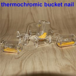 Thermochromic Quartz Banger Nail Torcher Colour Thermochromic Bucket Oil Nails OD 28mm 10mm 18mm 14mm Male Female Joint Dab Rig