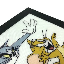 Tom and Jerry slick dab mats Platinum Cured Silicone baking mat wax pads dry herb dabber sheets jars pad269C