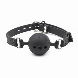 3 Sizes BDSM Bondage Toys Open Mouth Silicone Holes Ball Gag With Buckle Silicone Strap Slave Erotic Restraints Sex Toys