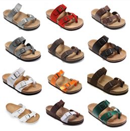 New Famous Brand Arizona Male Flat Sandals Women Fashion Summer Beach Casual Shoes Buckle Comfortable Top Quality Genuine Leather Slippers