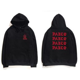 Men's Hoodies Sweatshirts Hip Hop Men i Feel Like Pablo West Streetwear Hoodie Letter Print Club
