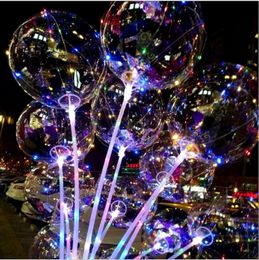 New Bobo Ball LED line with Stick Wave Ball 3M String Balloon light Up for Christmas Halloween Wedding Birthday Home Party Decoration