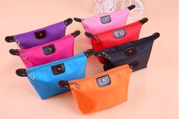 candy color Travel Makeup Bags Women's Lady Cosmetic Bag Pouch Clutch Handbag Hanging Jewelry Casual Purse