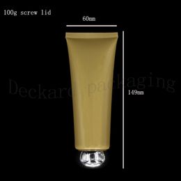 20pcs 100g wholesale empty 3.5oz golden soft tube for wash butter hand cream, facial cleaner 100 ml scrub cream cosmetic tube