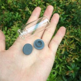 15ml Bottles Glass Vials with Silicone Rubber Stopper Small Bottles Jars Vials for Liquid Storage 100pcs Free Shipping