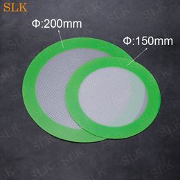 Round 6.10inch 7.87inch silicone dab mat oil bho wax concentrate pad custom printing sheet non stick baking mats