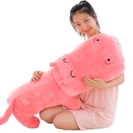 large hippo plush pillow doll kawaii stuffed animals hippos toy pillow wedding decoration birthday gift 35inch 90cm DY50308