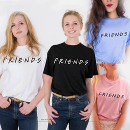 Hot Sale 21 Styles Fashion Letter FRIENDS Printing Short-sleeved Women's T-shirt Cotton Blend Ladies T Shirt Tops