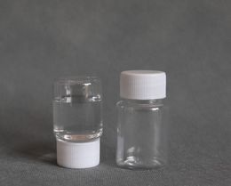 20ml Transparent PET Small Round Bottle Plastic Bottle Pill Bottles Liquid Bottle With Screw Cap wen5469