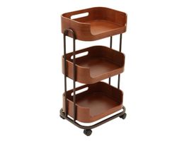 Elitzia ERTT29136 Beauty Salon Furniture Multifunctional Wooden Trolley Storage Organiser