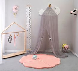 2018Nordic Round Mosquito Net Kids Room Decoration Circular Canopy Bed Valance Bed Mosquito Net Princess yarn