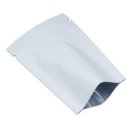 5x8 cm 500 Pcs Lot Matte White Open Top Aluminum Foil Heat Seal Vacuum Pouches Mylar Foil Food Bags for Coffee Tea Powder Vacuum S319Z