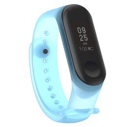 Transparent Silicone Straps Replacement for Xiaomi Mi Band 3 miband 3 Wristband for Mi band3 Smart Band Wrist strap for miband3 Bracelet