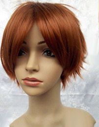 Hot Sell New Fashion Short Light Brown Straight Women's Lady's Hair Wig Wigs+Cap
