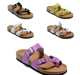 New Colour Famous Brand Arizona Men's Flat Sandals Casual Shoes Male Buckle Beach Summer High Quality Genuine Leather Slippers Women Shoes