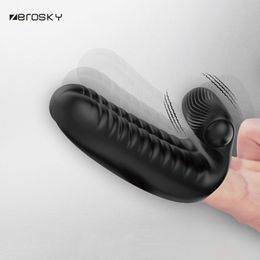 Zerosky Finger Vibrators Sex Toys for Women Men Female Masturbation vibe Foreplay Body Massager G-Spot Stimulator S19706