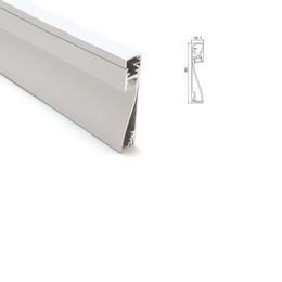 50 X 1M sets/lot flat aluminum profile for led light bar and aluminium led wall base angle light for recessed wall lights