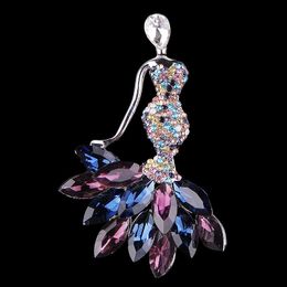 Fashion Jewellery Metal-studded mermaid brooch 7.5*5CM Pin Gift