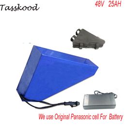 Triangle style ebike 48v battery electric bike battery 48V 25Ah for 48v bafang/8fun 1000w moto with charger For Panasonic cell