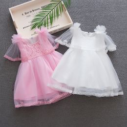 2018 Baby Girl Dresses Summer Baby Tutu Dress Toddler Girls Princess Fashion Mesh Lace Dress for Girls Infant Clothing Boutique Kids Clothes