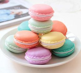 Cute candy Colour Macaron storage box Jewellery Packaging Display pill case Organiser home decoration gift 4*2cm SN180