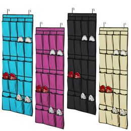 Hot sell 20 Pocket Non-woven Fabric Over the Door Shoe Organiser Space Saver Rack Hanging Storage Hanger