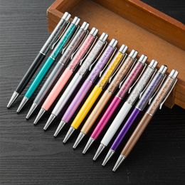 Fashion Bling Rhinestone Ball Pen Ballpoint Pen Crystal Diamond on the Top Black Ink Gift Pens WJ002