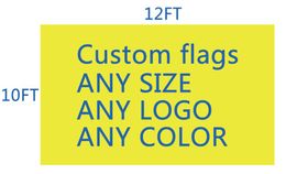 DHL frshpping Football team/club flag custom make 10x12 FT Digital Print 100D polyester pongee custom flag