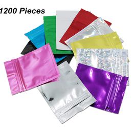 1200PCS/ Lot 7.5x10 cm Zipper Lock Aluminum Foil Self Seal Packing Pouch Resealable Foil Mylar Food Grade Packing Bags with Zipper