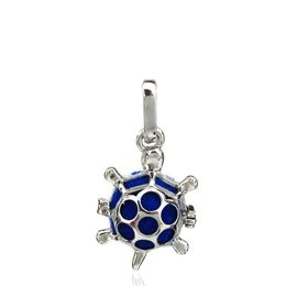 10pcs/lot Silver Alloy Sea Turtle With Buttons Ball Beauty Oysters Beads Cage Locket Pendant Aromatherapy Perfume Essential Oils Diffuser