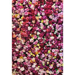 Digital Printed Flower Wall Backdrop for Wedding Photography Romantic Roses Spring Blossoms Children Girl Vinyl Photo Shoot Background