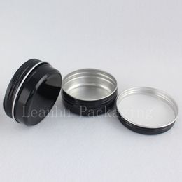 50g 100g Black Aluminium Jars Screw Lid ,Empty Cosmetics Cream Container Perfume Metal Can ,Tea Pot Candle Bottle