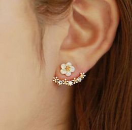 2018 fashion Jewellery cute cherry earrings female models several peach flower hypoallergenic earrings wholesale and retail