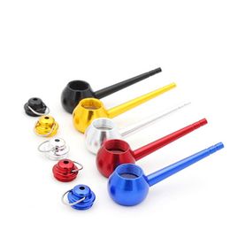 Pipe Teapot Shape Colorful Gold Tube Aluminum Alloy Mini Smoking Unique Design Easy To Carry Clean Pipe Tube Portable