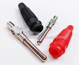 Connectors, 4mm Brass Solderless Banana Plug jack Red Black Test Adapter/10Pairs(20pcs)