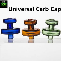 Colored UFO glass carb cap OD 30mm fit quartz banger core quartz nail hover style carb cap dab oil rigs