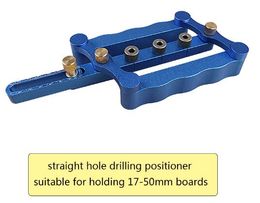 1SET High Quality Woodworking Tools Aluminium Alloy Wood Straight Hole Precise Self-centering Drilling Metric Dowel Jig Kit Drilling Tools