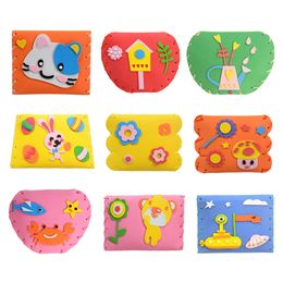 DIY 3D EVA Foam Sticker Kids Cartoon Wallet Purse Puzzle Child Craft Toy Kits Children Early Learning Education Toys