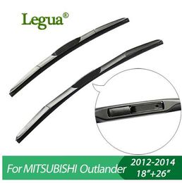Legua Wiper blades for Mitsubishi Outlander(2012-2014), 18"+26",car wiper,3 Section Rubber, windscreen wiper, Car accessory