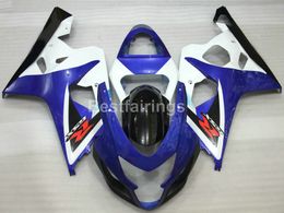 Hot sale fairing kit for SUZUKI GSXR600 GSXR750 2004 2005 white blue black GSXR 600 750 K4 K5 fairings LP56