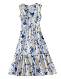 Print Women A-Line Mid-Calf Dress Casual Pencil Dresses 04K850