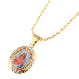 Jesus Portrait Necklace Pendant Women Jesus Father Cross Necklace Christian Jewellery