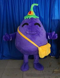 2018 Factory direct sale EVA Material Eggplant son Mascot Costumes Crayon Cartoon Apparel Birthday party Masquerade