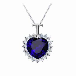 New Titanic Heart of the Ocean rhinestones Crystal Chain High quality Pendant Necklace Jewelry free shipping