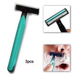 3pcs Razor Blades Stainless Steel Barbeador Manual Shaving And Hair Removal Razor For Man And Woman Underarm Face Body