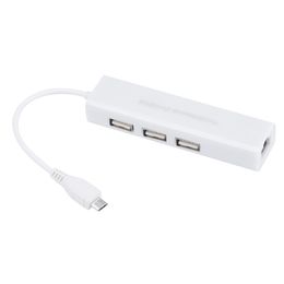 Micro USB to Network LAN Ethernet RJ45 Adapter with 3 Port USB 2.0 HUB Adapter