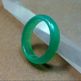 -Natürlicher grüner Achat Ring Jasper Ring Jade Ring